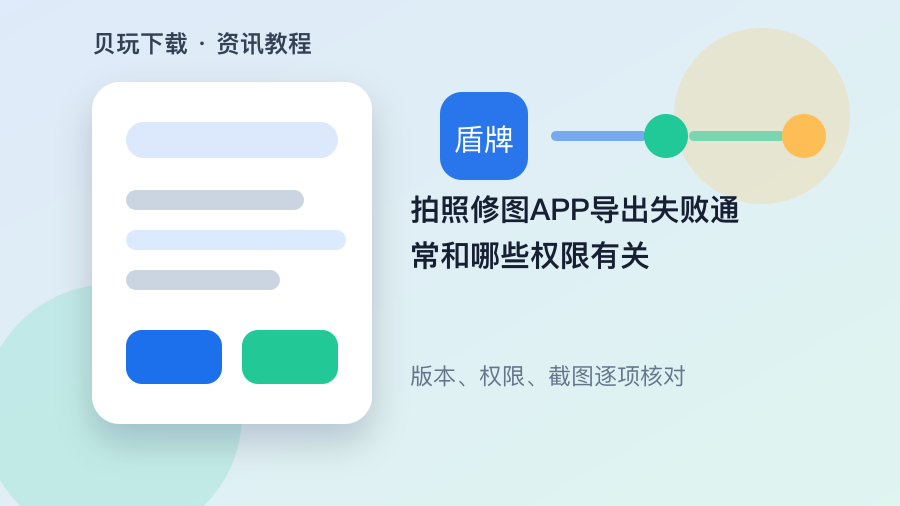 拍照修图APP导出失败通常和哪些权限有关配图1