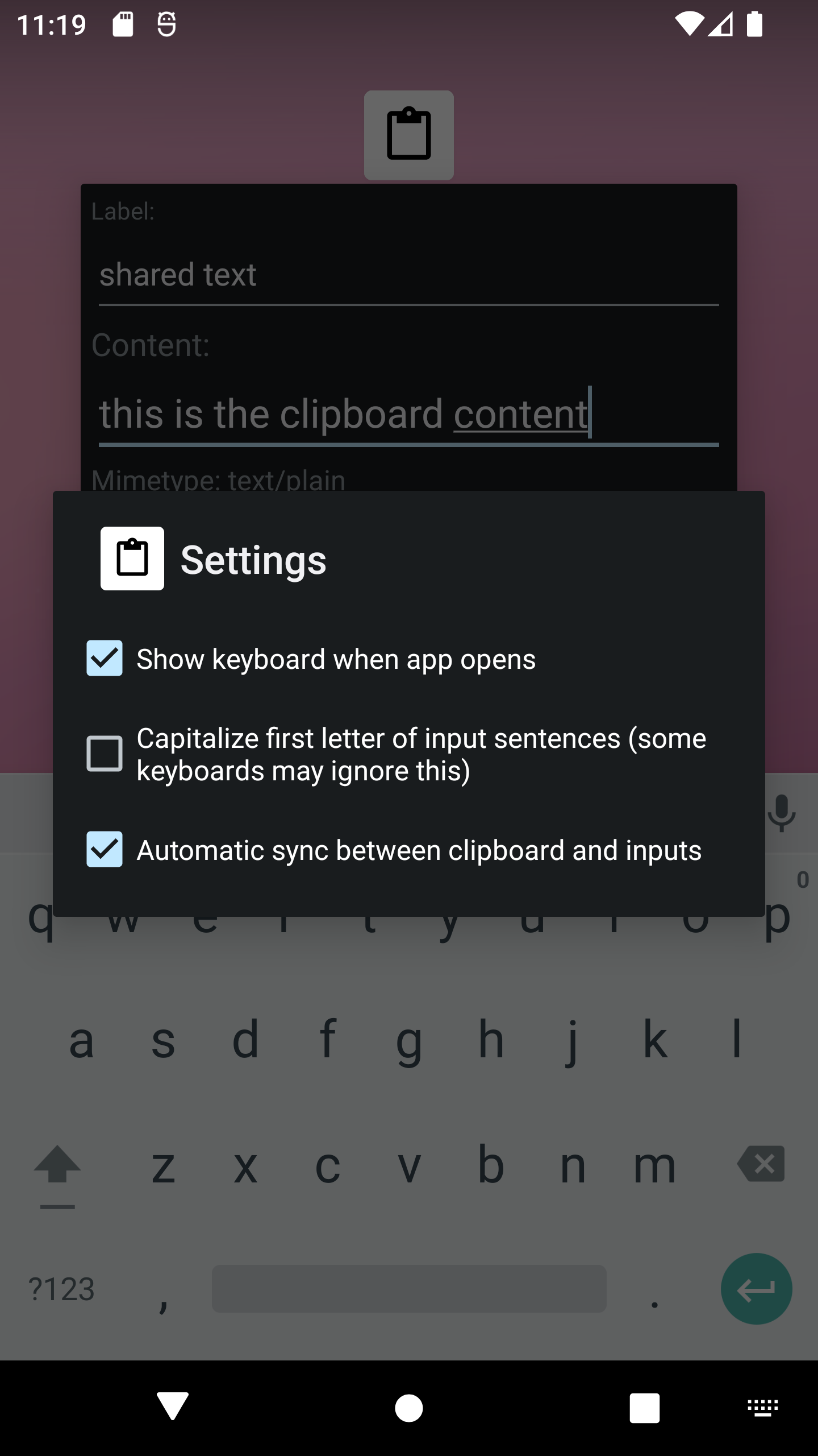Simple Clipboard Editor剪贴板编辑器 v1.6安卓版截图