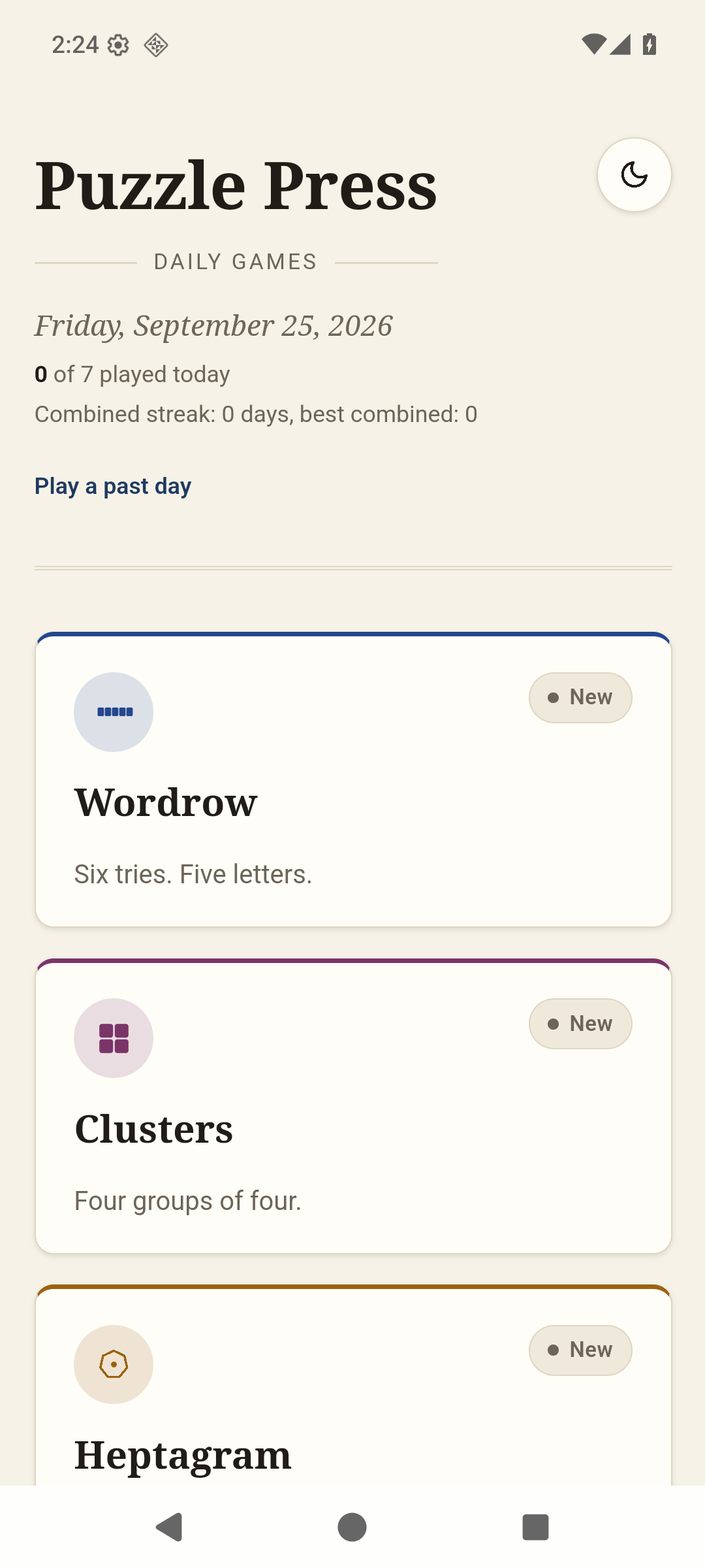 Puzzle Press每日益智 v1.0.4安卓版截图