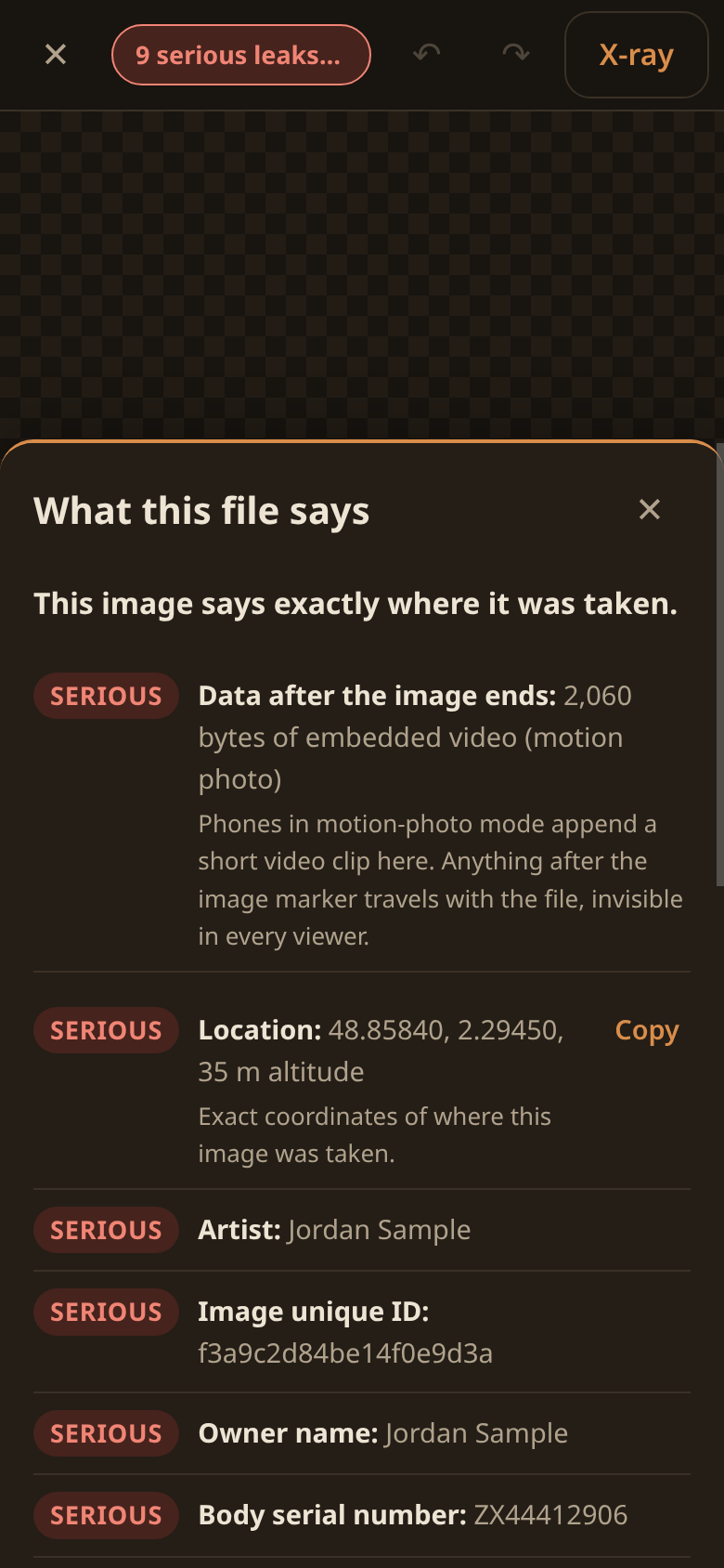 Sepia图片隐私检查 v0.6.2安卓版截图