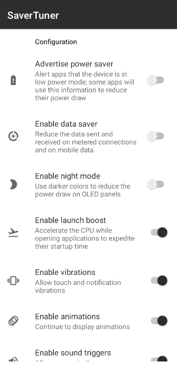 SaverTuner省电配置 v1.1.6安卓版截图