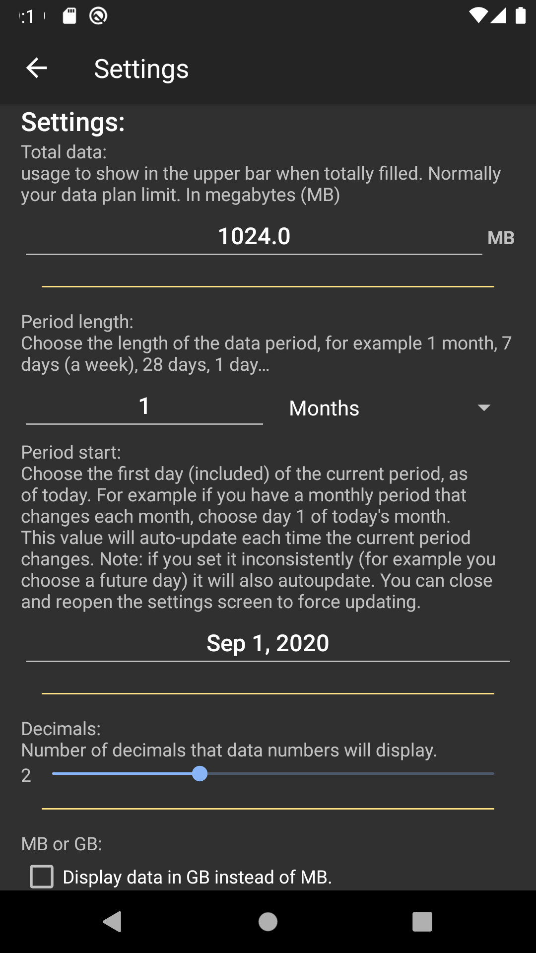 Average data usage流量小组件 v4.1安卓版截图