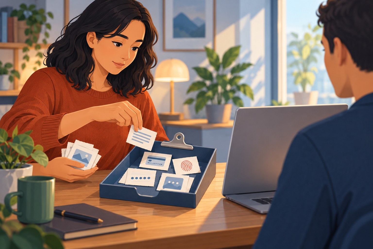 剪贴板历史主题原创场景插画